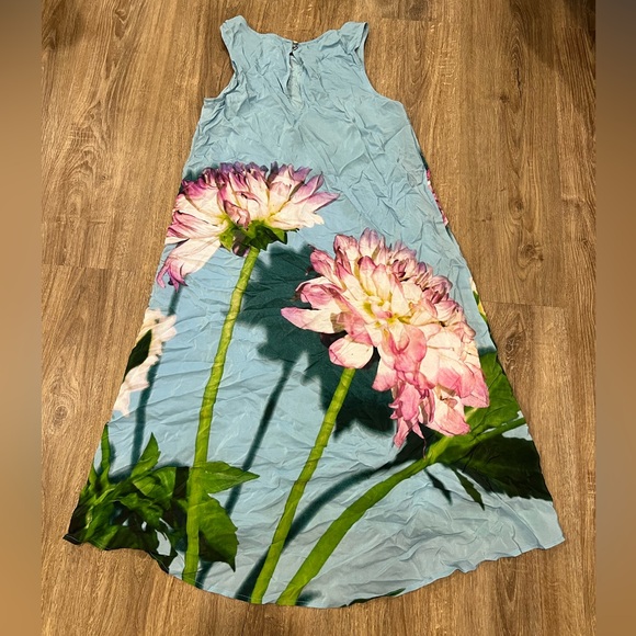 Anthropologie Photorealistic Silk Sleeveless Dress - Picture 8 of 9